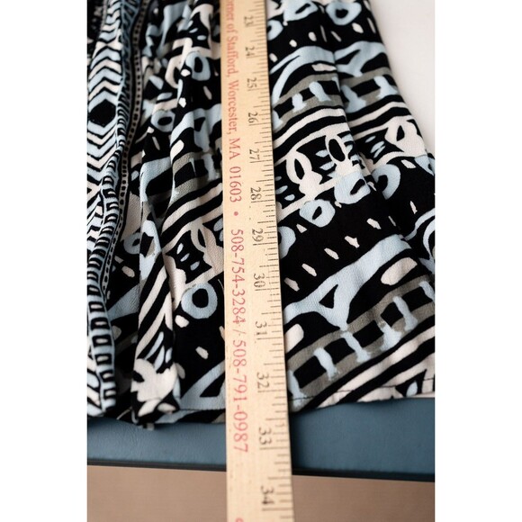 Free People Tegan Border Printed Mini Dress Black Comb Size 4 - Picture 6 of 6